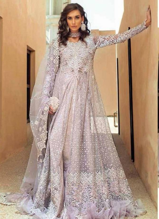 RAMSHA MUSHQ Latest Fancy Designer Festive Wear Net With Heavy Embroidery And Handwork Pakistani Salwar Suit Collection